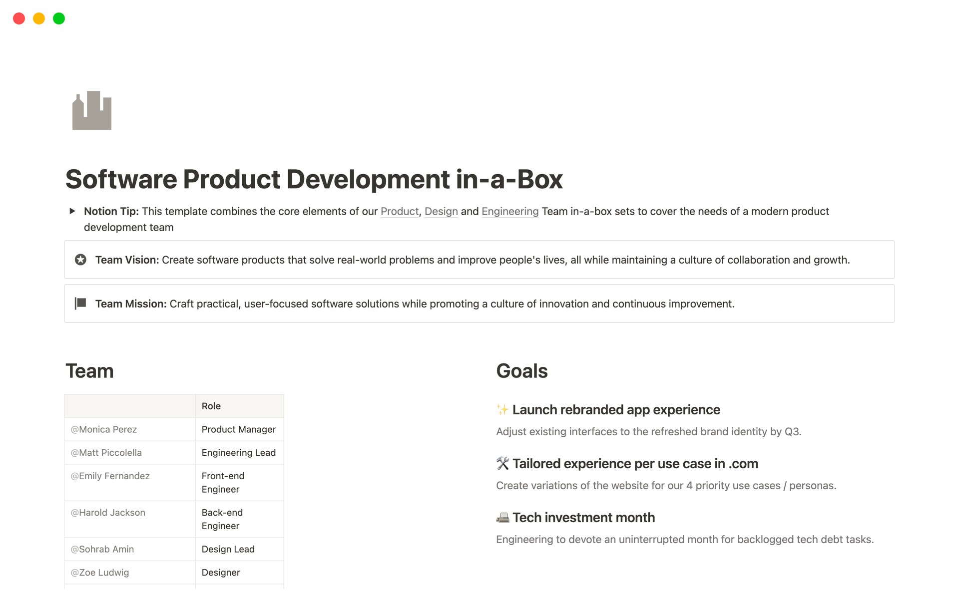 Template image for collection Top Company Goals Templates for Operations Managers