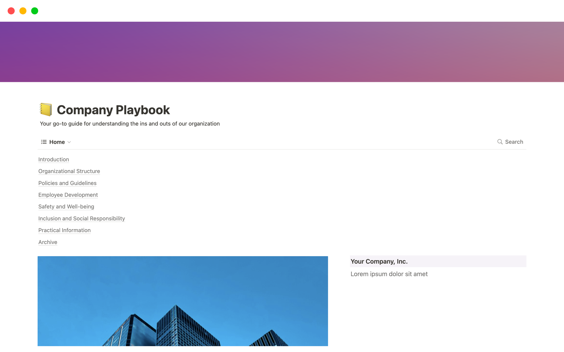 Unlock the power of seamless organization with our Company Playbook Notion template.